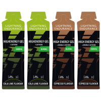 Lightning Endurance High Energy Gel + Caffeine - Mixed - 24 x 60 ml