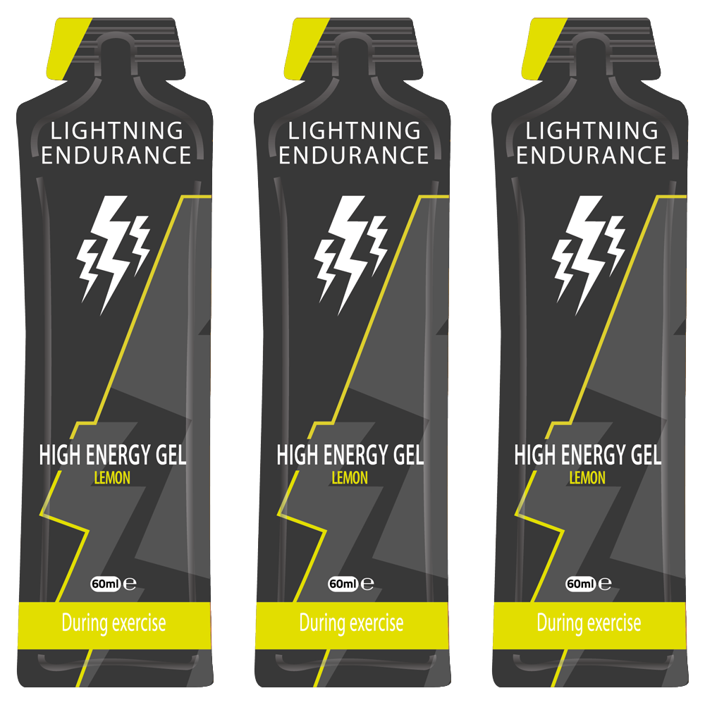Lightning Endurance High Energy Gel - Lemon - 24 x 60 ml (THT 31-3-2026) 1
