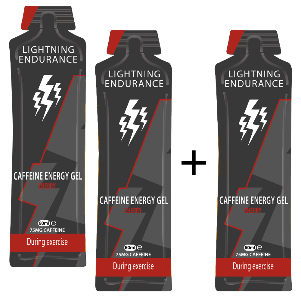 Lightning Endurance Caffeine Energy Gel - Cherry - 60 ml - 10 + 2 gratis (LET OP! THT 16-12-2025) 1