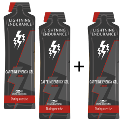 Lightning Endurance Caffeine Energy Gel - Cherry - 60 ml - 10 + 2 gratis (LET OP! THT 16-12-2025)