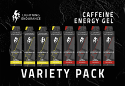 Lightning Endurance Caffeine Energy Gel Variety Pack - 12 x 60 ml (LET OP! THT 16-12-2025)