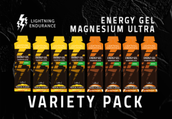 Lightning Endurance Energy Gel Magnesium Ultra Variety Pack - 12 x 60 ml