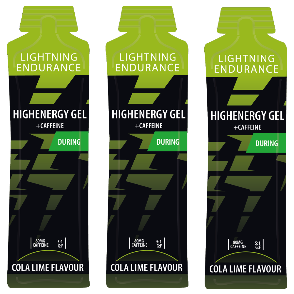 Lightning Endurance High Energy Gel - Cola Lime - 80 mg Caffeine - 24 x 60 ml (THT 30-6-2026) 1
