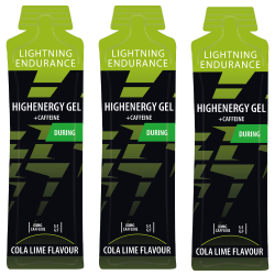 Lightning Endurance High Energy Gel - Cola Lime - 80 mg Caffeine - 24 x 60 ml (THT 30-6-2026)