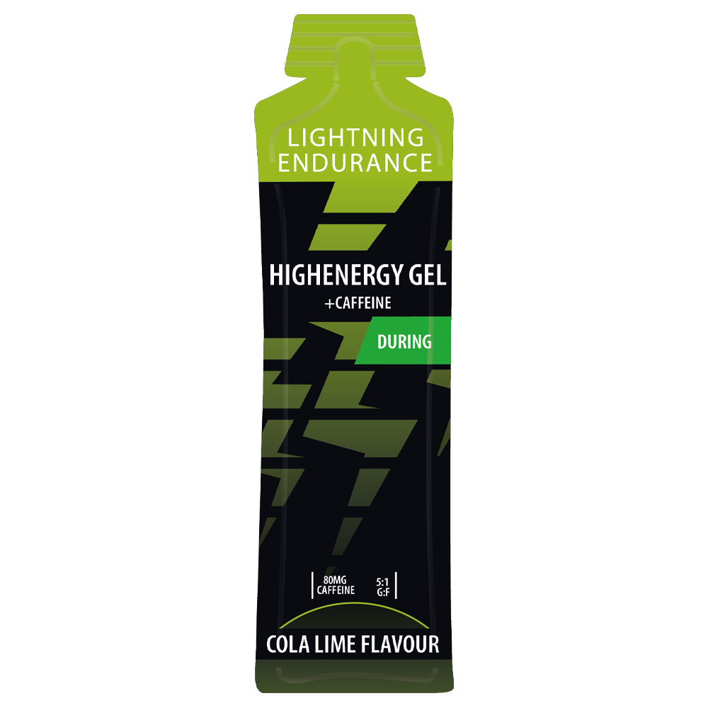 Lightning Endurance High Energy Gel - Cola Lime - 80 mg Caffeine - 1 x 60 ml (THT 30-6-2026) 1