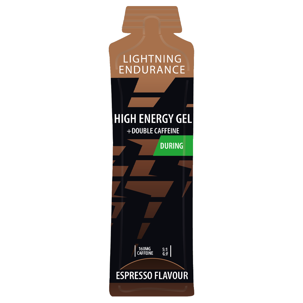 Lightning Endurance High Energy Gel - Double Espresso - 160 mg Caffeine - 24 x 60 ml (THT 30-6-2026) 2