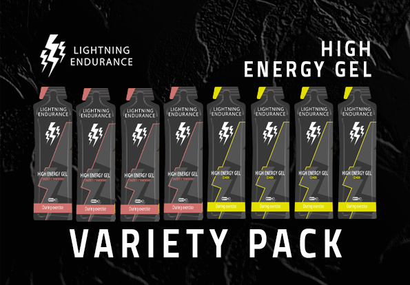 Lightning Endurance High Energy Gel Variety Pack – 12 x 60 ml (zonder caffeine) 1