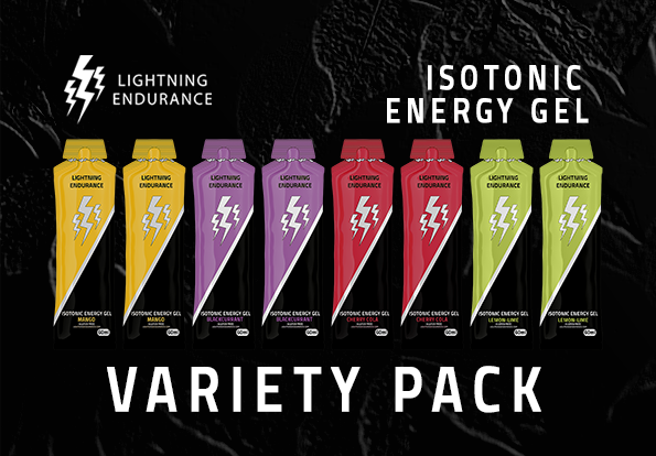 Lightning Endurance Isotonic Energy Gel Variety Pack - 12 x 60 ml (LET OP! THT 22-8-2025) 1