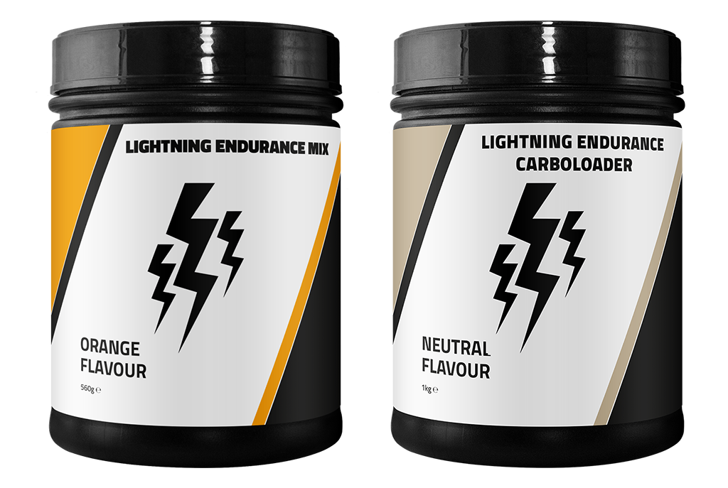 Lightning Endurance Mix Orange 560g + Lightning Carboloader 1000g + Gratis Bidon 1