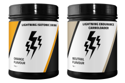 Lightning Isotonic Orange 560g + Lightning Carboloader 1000g + Gratis Bidon (LET OP! THT 28-2-2025)