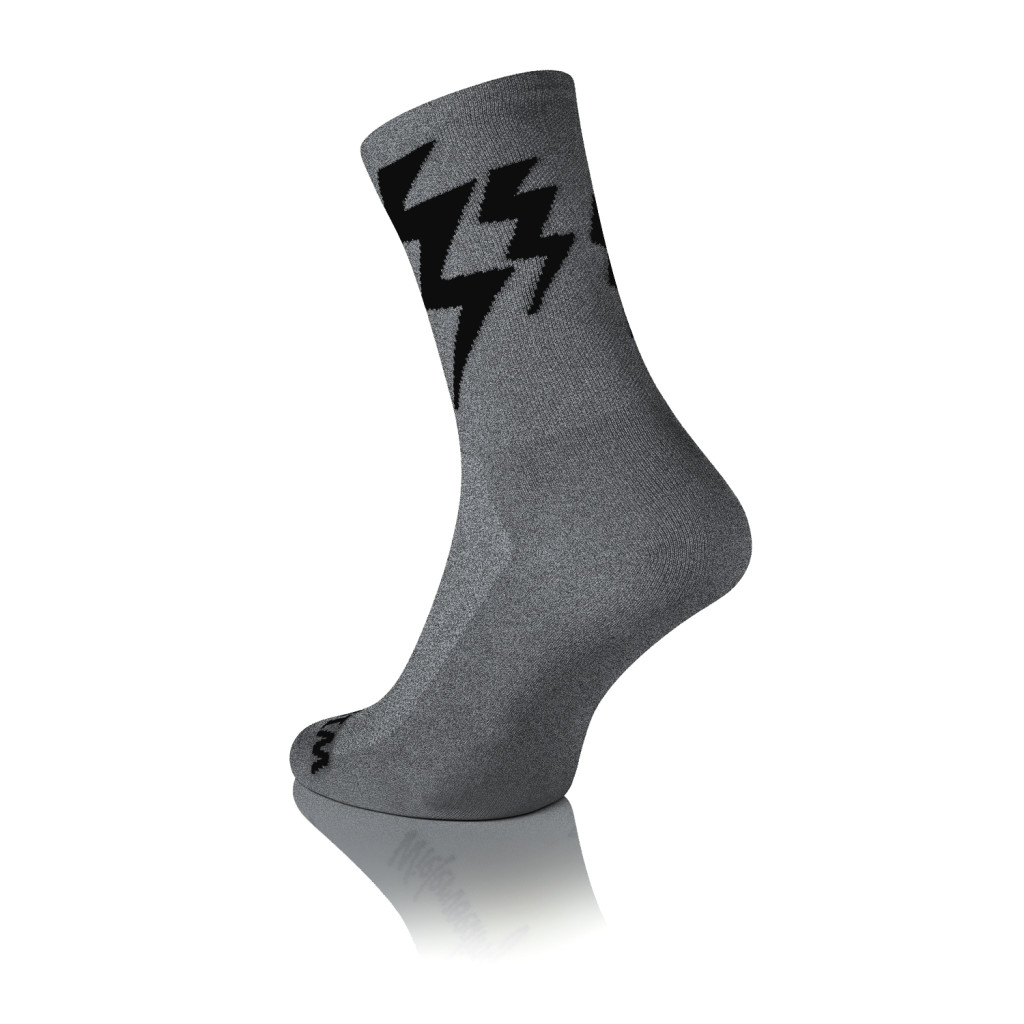 Lightning Merino Dark Grey Socks - Grijs/Zwart 1
