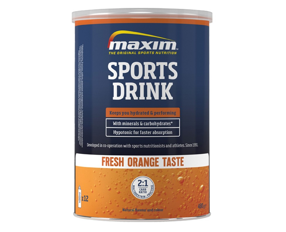 Aanbieding Maxim Hypotonic Sports Drink - Orange - 480 gram (THT 13-1-2024) 1