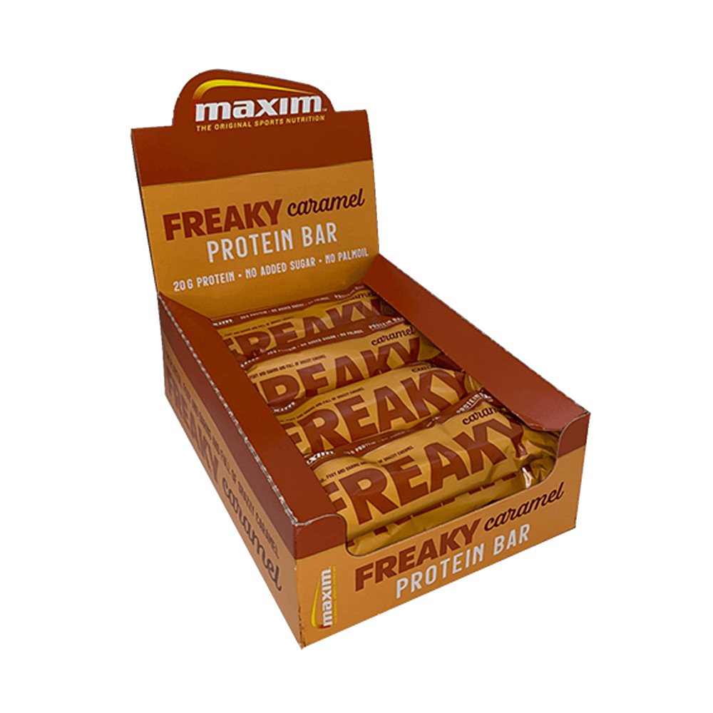 Maxim Protein Bar FREAKY - Caramel - 12 x 57 gram (LET OP! THT 22-04-2025) 1