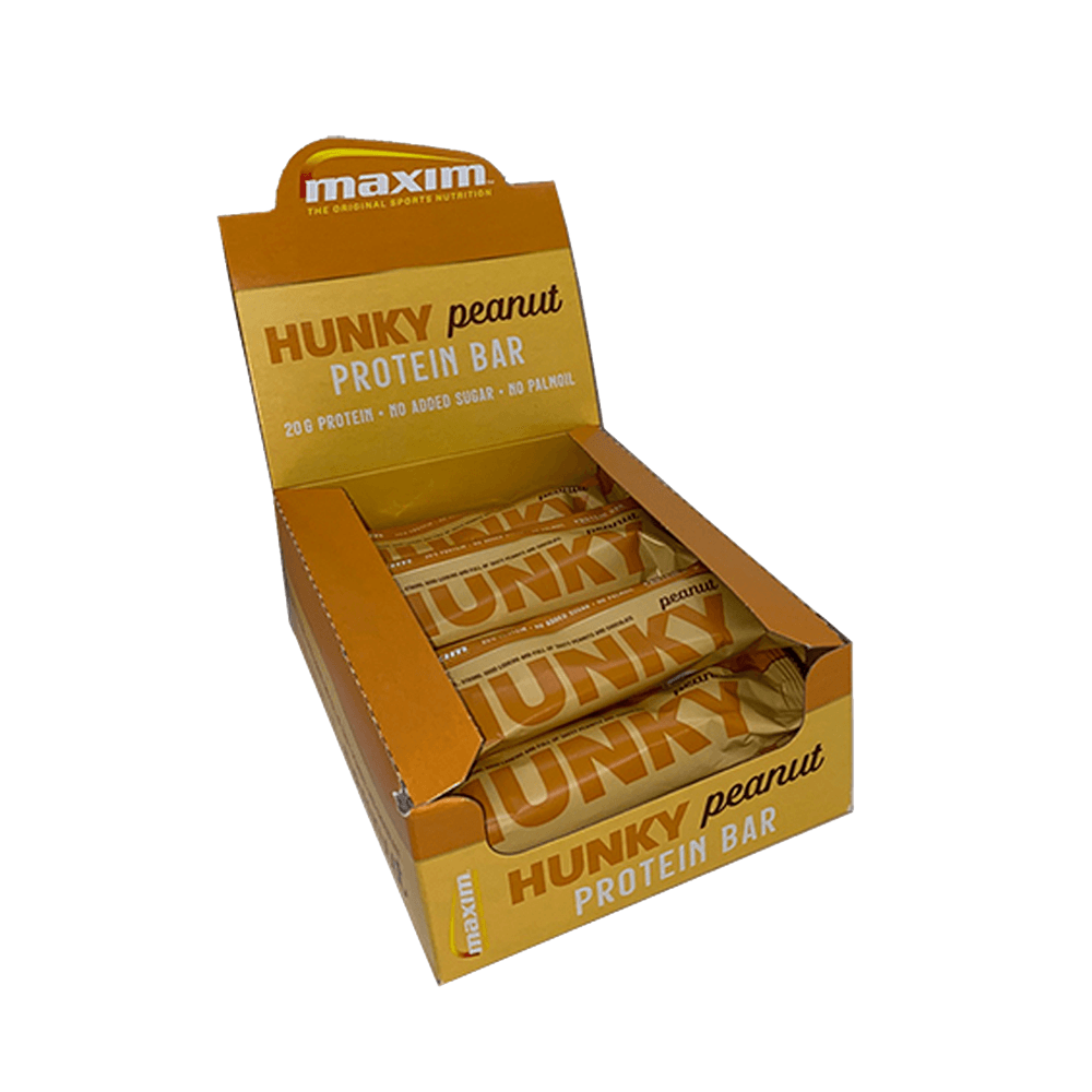 Maxim Protein Bar HUNKY - Peanut - 12 x 57 gram (LET OP! THT 23-4-2025) 1