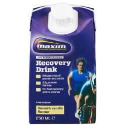 Aanbieding Maxim Recovery Drink - Ready to Drink - Vanilla - 250 ml (THT 4-3-2021)