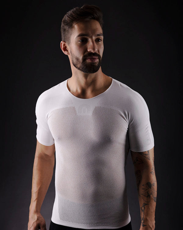 Megmeister Men's Drynamo Short Sleeve Base Layer - Wit 2