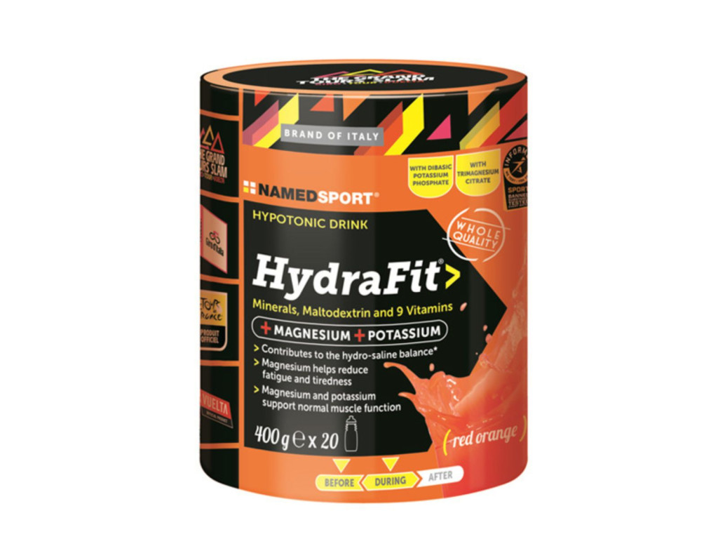 NamedSport HydraFit Hypotonic Drink - 400 gram + Gratis Elite Bidon 1