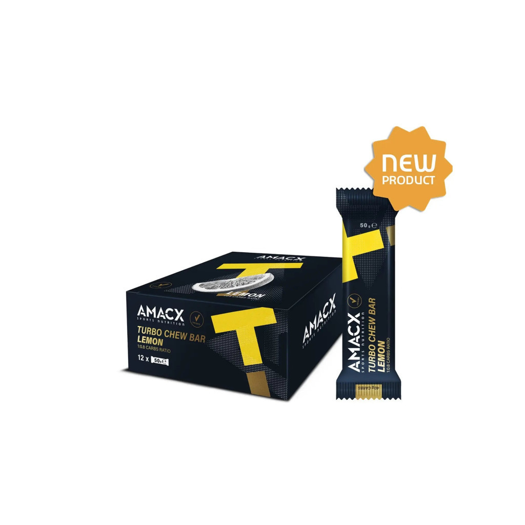 Amacx TURBO Chew BAR - Lemon - 12 x 50 gram (LET OP! THT 30-4-2026) 1