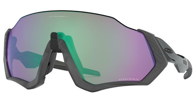 Oakley Flight Jacket Zonnebril Matte Steel - Prizm Road Jade Lens 1