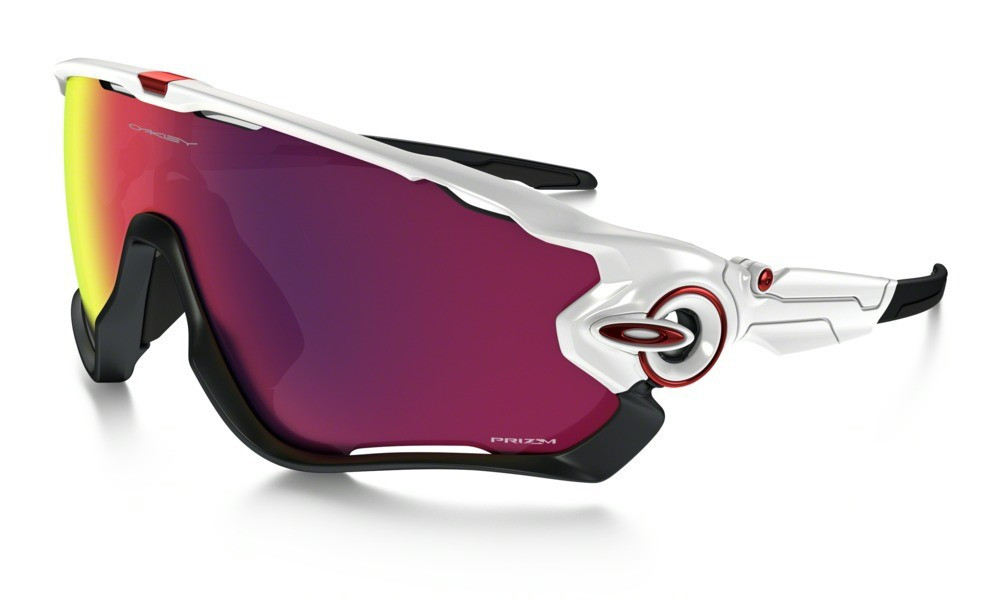 Oakley Jawbreaker Zonnebril Polished White - Prizm Road Lens 1