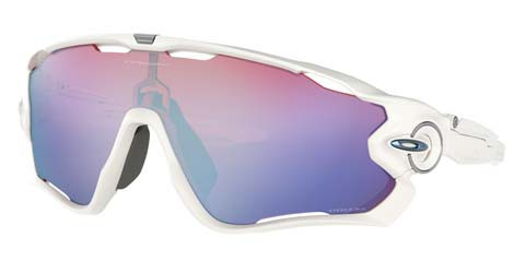 Oakley Jawbreaker Zonnebril Polished White - Prizm Snow Sapphire Lens 1