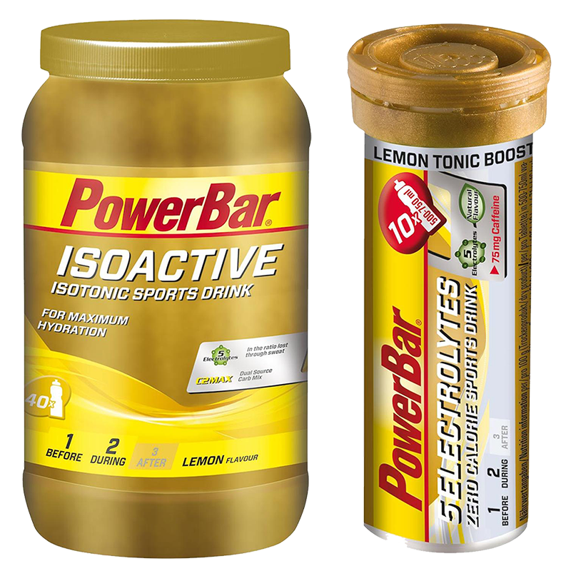 Aanbieding PowerBar IsoActive 1320 gram + Gratis Tub Electrolyte Tabs 1