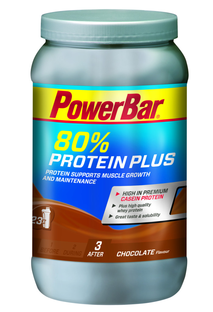 Aanbieding PowerBar Protein Plus 80% - Chocolate - 700 gram (THT 31-5-2019) 1