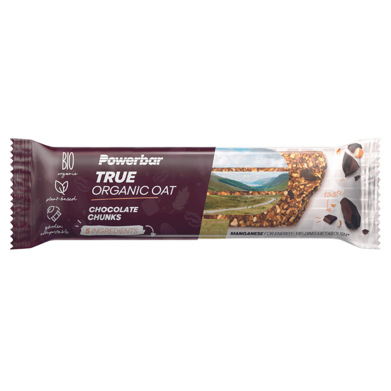 Aanbieding PowerBar TRUE Organic Oat Bar - Chocolate Chunks - 45 gram (THT 30-4-2023) 1