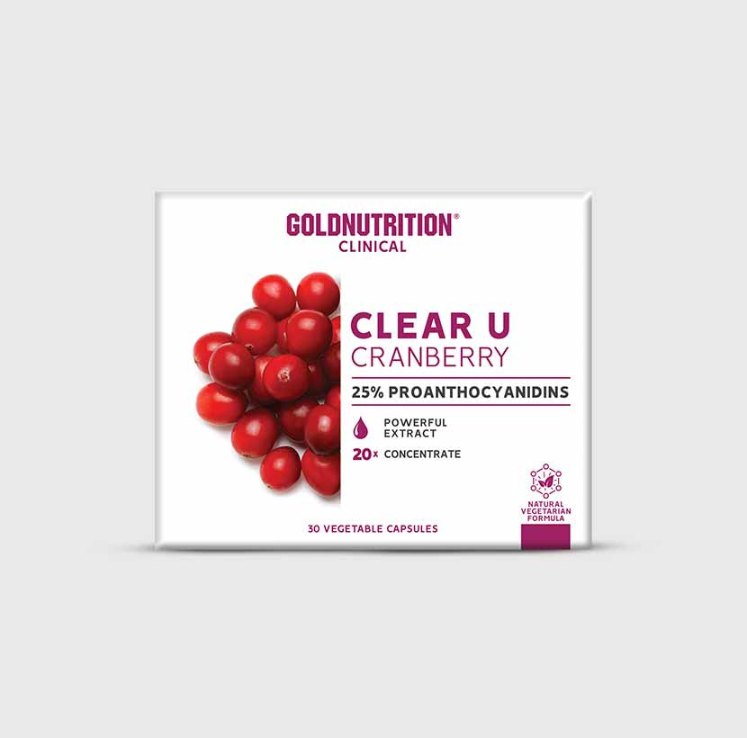 GoldNutrition Clear-U - Cranberry - 30 V-Caps (LET OP! THT 30-9-2025) 1