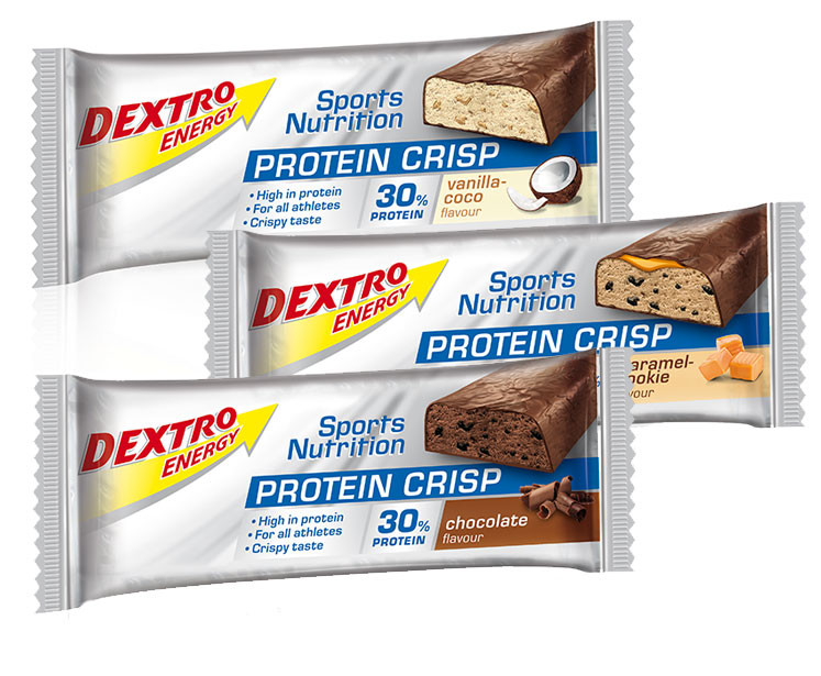 Proefpakket Dextro Energy Protein Crisp met 6 herstelrepen 1