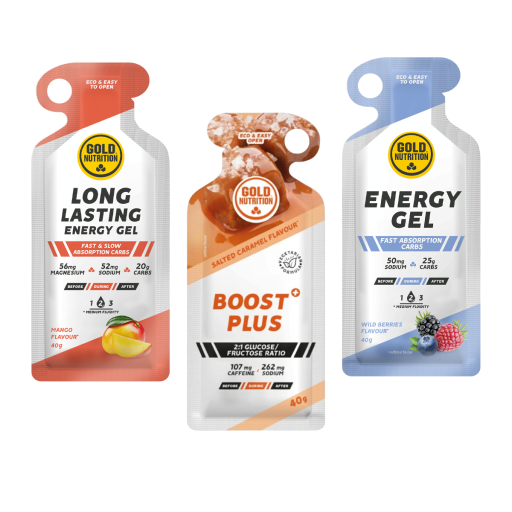 Proefpakket GoldNutrition Energy Gel met 16 gels | Energy, Boost en Long Lasting 1