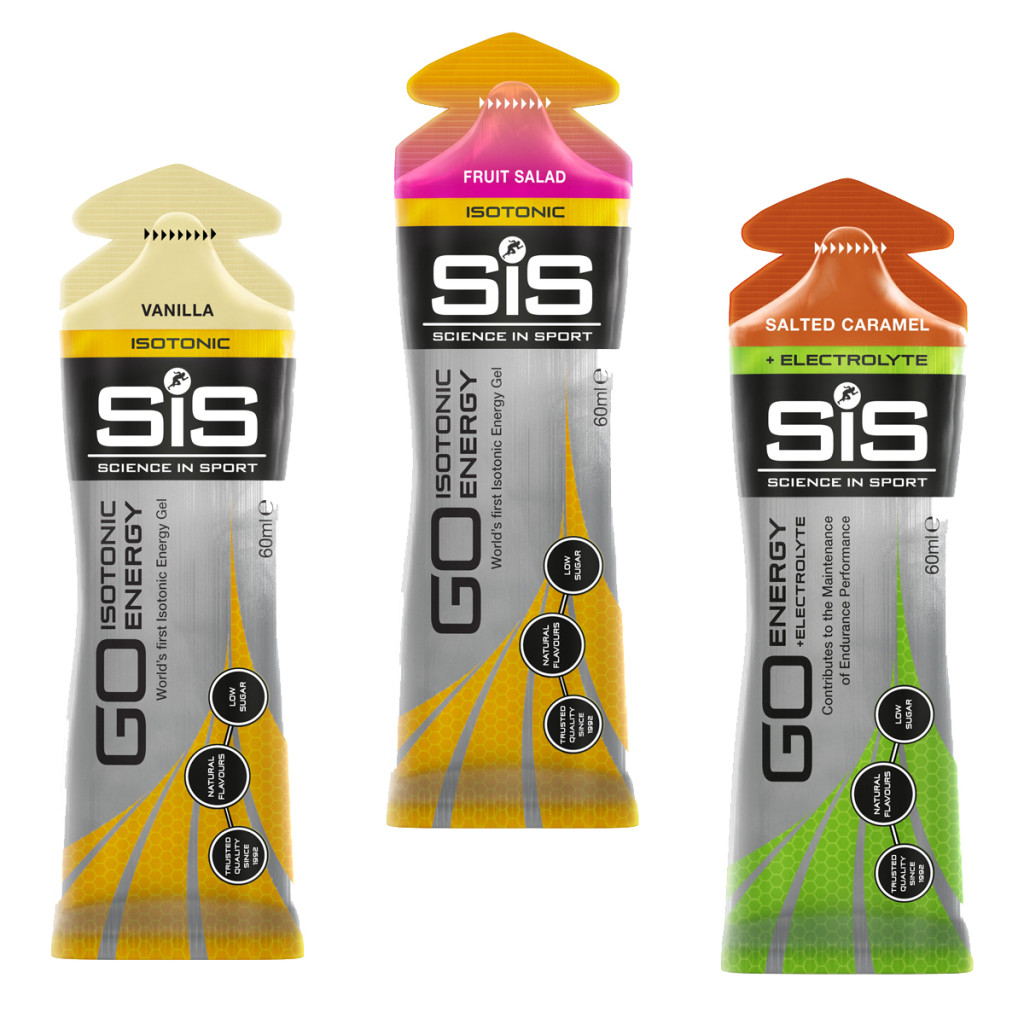 New SiS GO Gels - 3x Vanilla - 3x Fruit Salad - 3x Salted Caramel 1