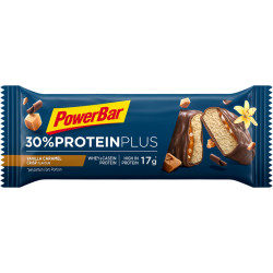 Aanbieding PowerBar Protein Plus 30% Bar - Caramel Vanilla - 15 x 55 gram (THT 31-12-2021)