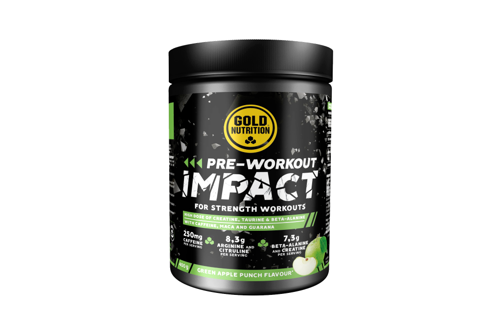 GoldNutrition Pre-Workout Impact - Green Apple - 400 gram 1