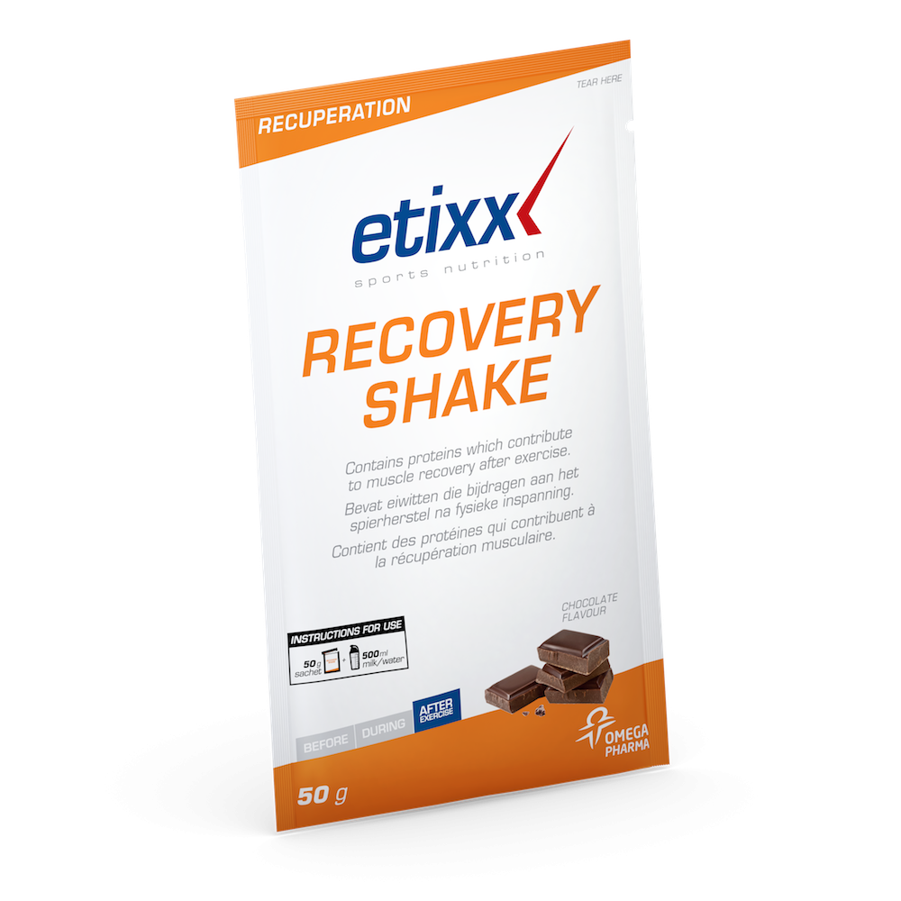 Aanbieding Etixx Recovery Shake - Chocolate - 50 gram (THT 28-2-2022) 1