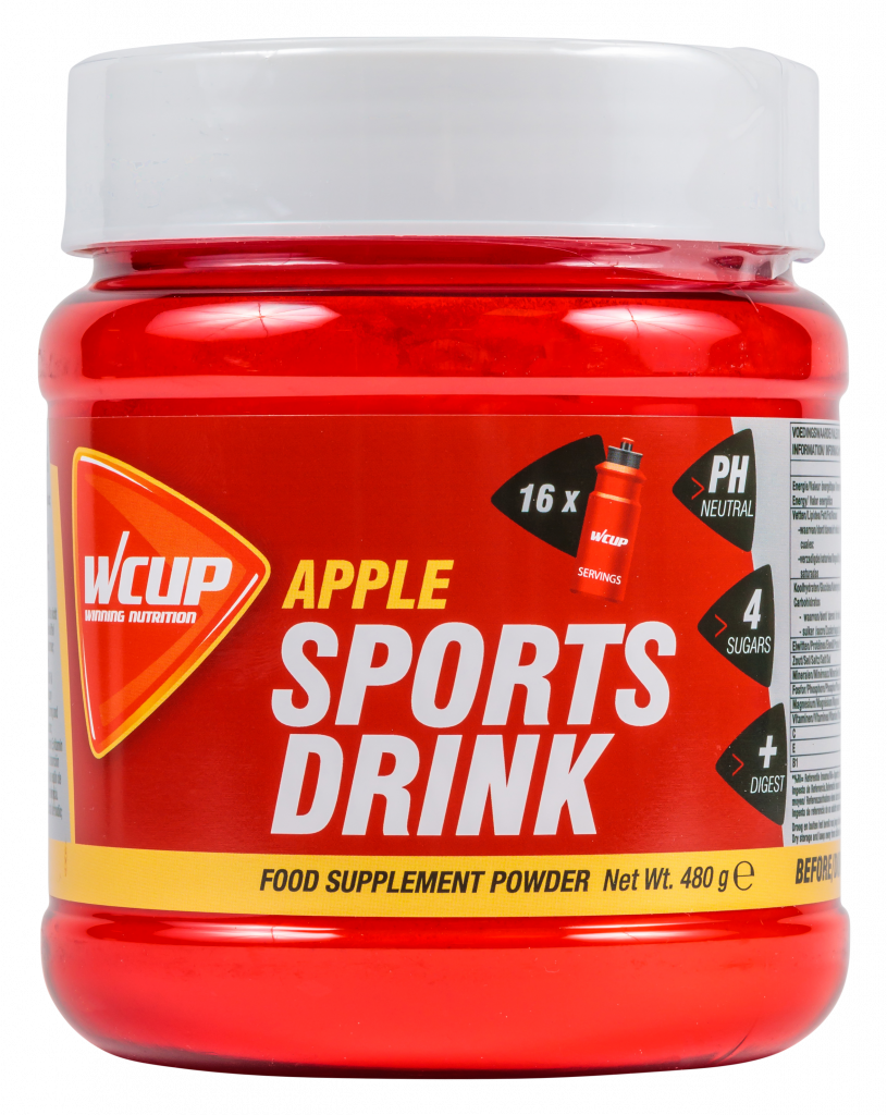 Aanbieding WCUP Sports Drink - Apple - 480 gram (THT 19-11-2021) 1