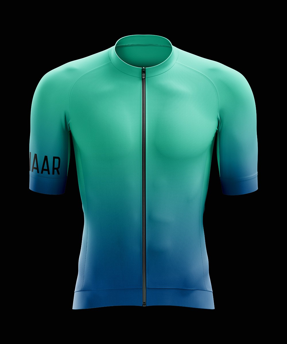 Winaar Sea & Sky Fietsshirt korte mouw - Blauw-Groen 1