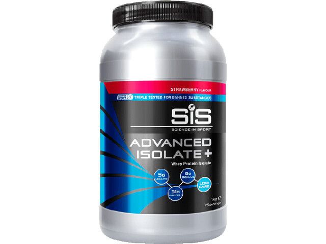 Aanbieding SiS Advanced Isolate+ Protein Powder - Strawberry - 1000 gram (LET OP! THT 31-1-2022) 1
