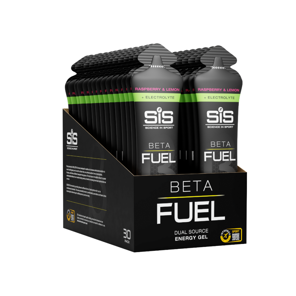 SiS BETA FUEL + Electrolyte Gel - Raspberry &amp; Lemon - 30 x 60 ml (THT 30-4-2026) 1