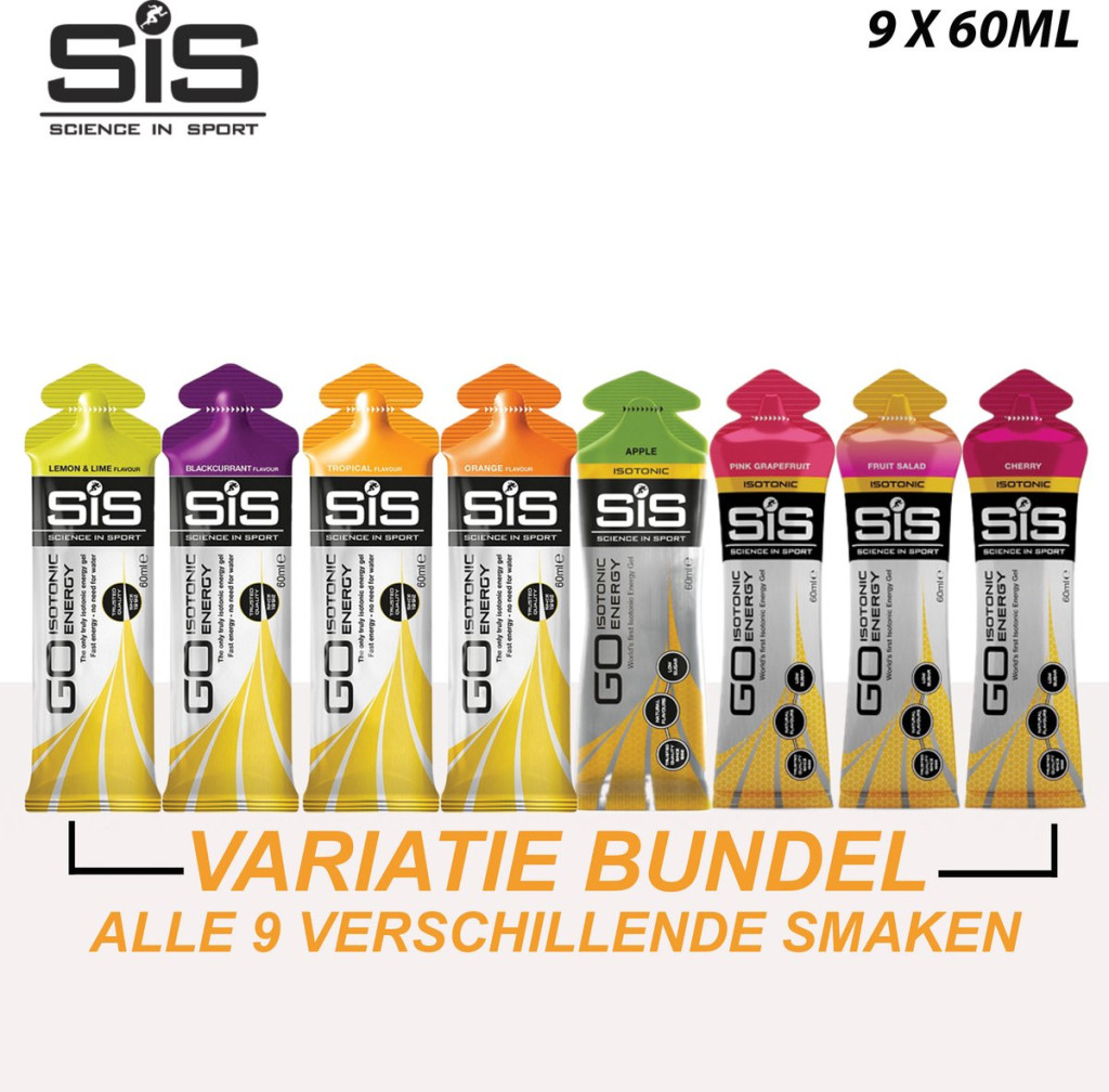 SIS GO Isotonic Energy Gel Variety Pack - 9 x 60 ml 1