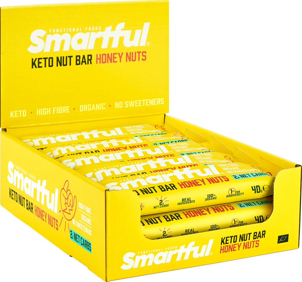 Smartful Keto BIO Bar - Honey Nuts - 15 x 40 gram 1