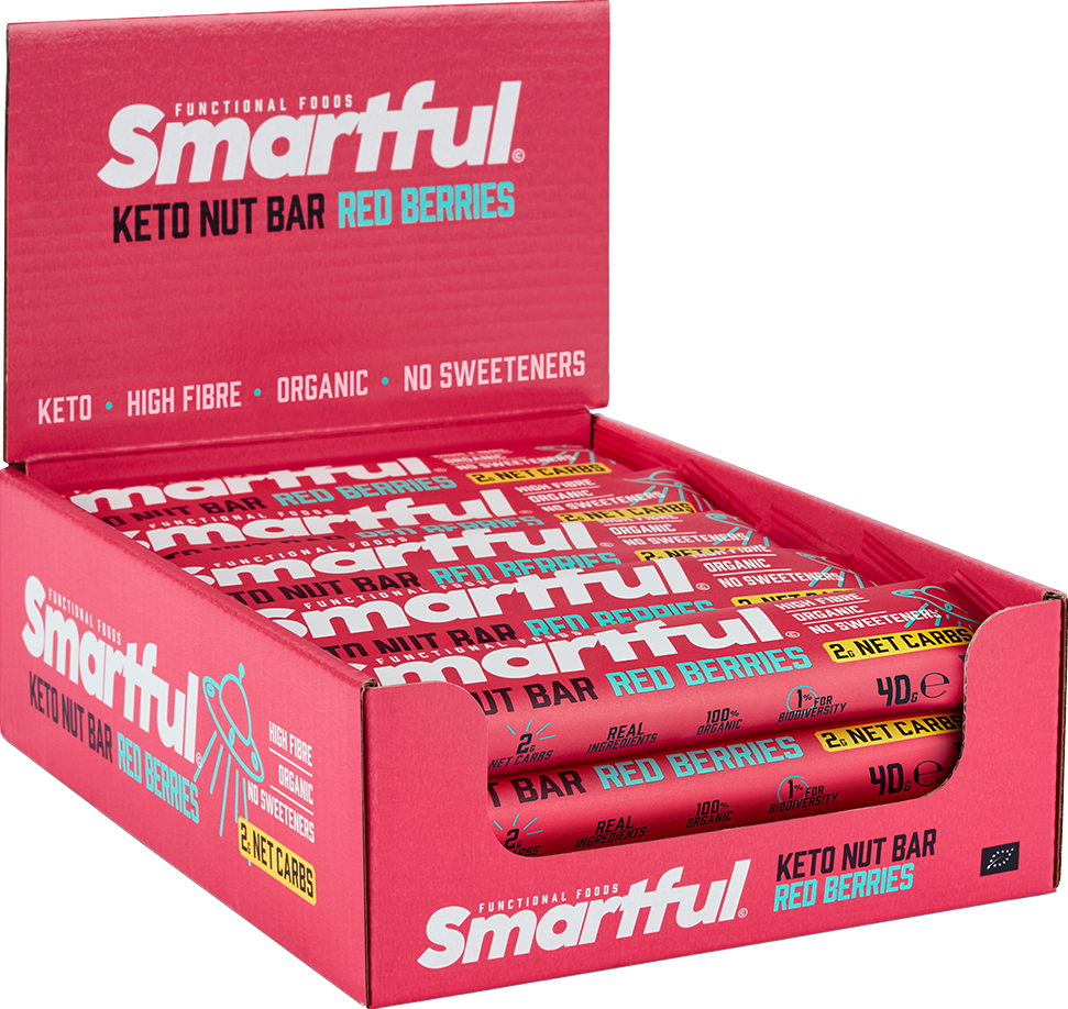 Smartful Keto BIO Bar - Red Berries - 15 x 40 gram 1