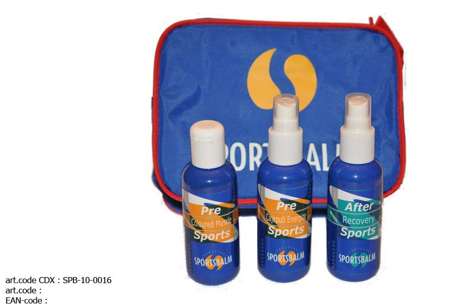 Sportsbalm Toilettas met verzorgingsproducten 1
