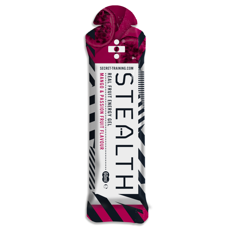 Aanbieding STEALTH Energy Gel Real Fruit - 1 x 60 ml Mango & Passion Fruit Flavour (THT 2-3-2019) 1