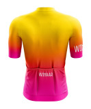 Winaar Sunburst Fietsshirt korte mouw - Geel-Oranje-Roze 2