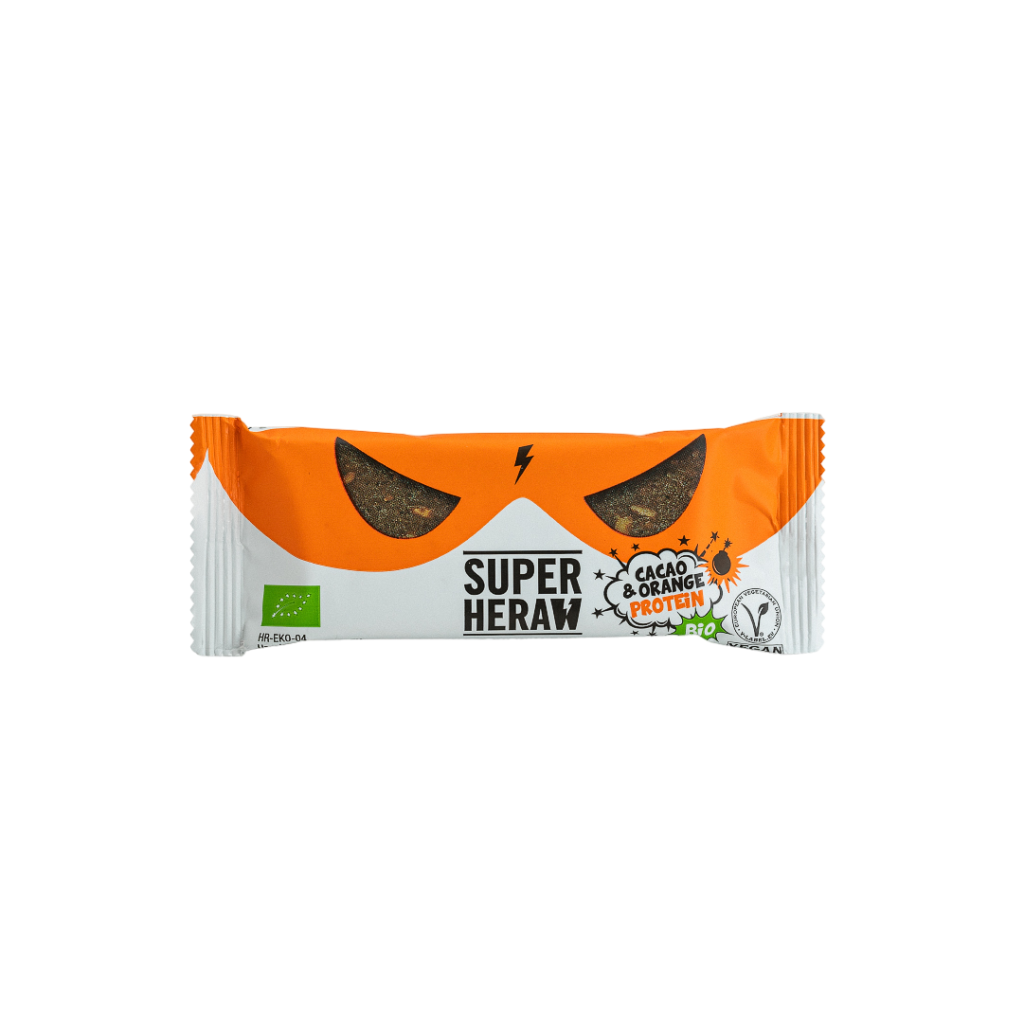 Superheraw Organic Bar - Cacao Orange Protein - 1 x 45 gram 1