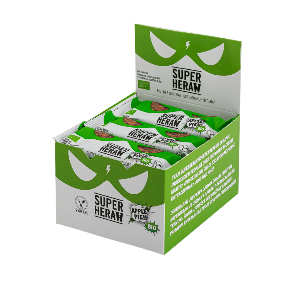 Superheraw Natural Bar - Apple Pie - 15 x 45 gram 1