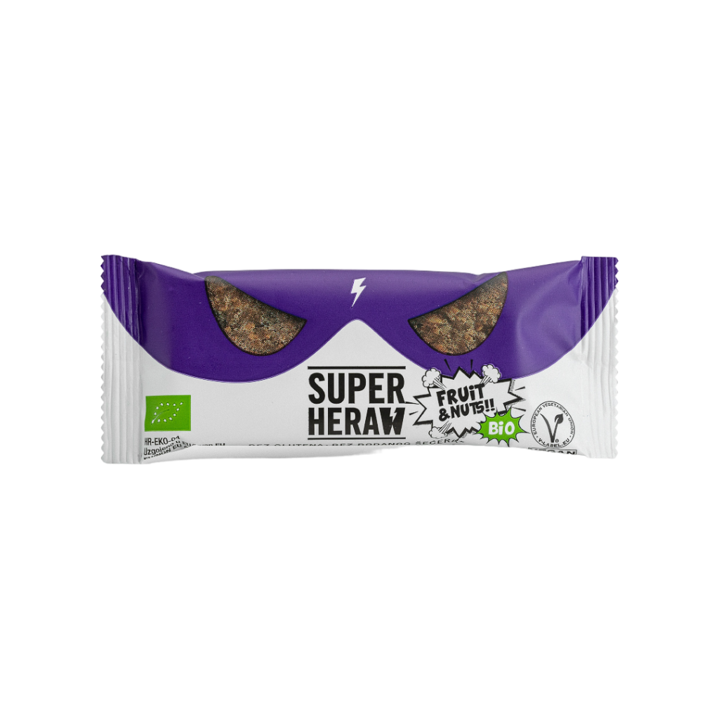 Superheraw Natural Bar - Fruit &amp; Nuts - 1 x 45 gram 1