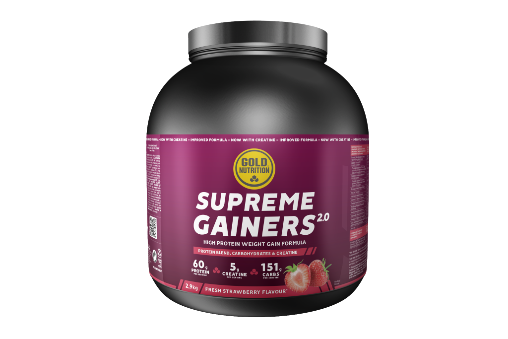 GoldNutrition Supreme Gainers - Strawberry - 2900 gram (THT 30-6-2025) 1