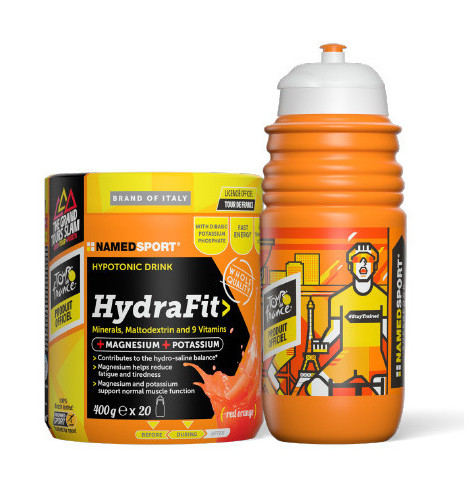 NamedSport Tour De France HydraFit Hypotonic Drink - 400 gram + Gratis Elite Bidon 1